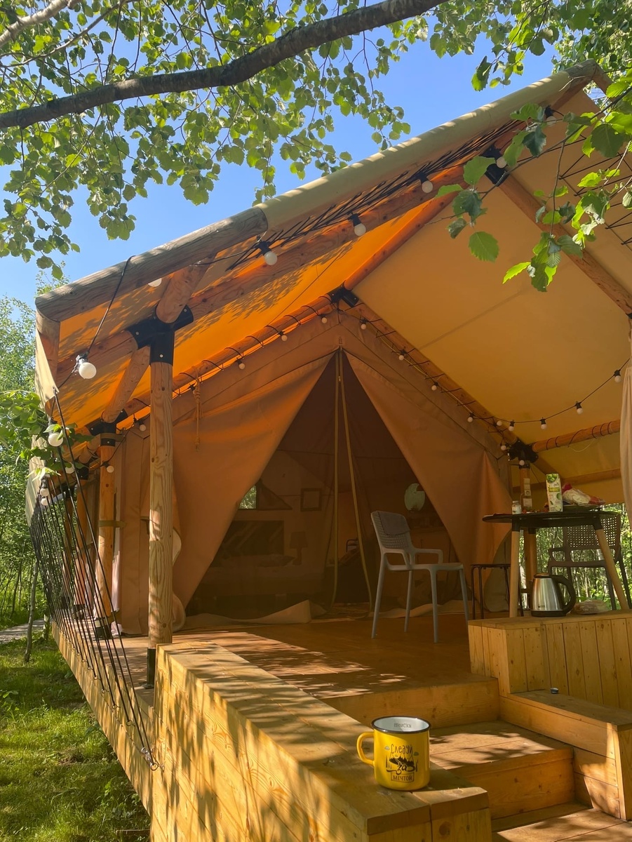 Глэмпинг "А у реки", Шаховская, Подмосковье, июнь, 2023