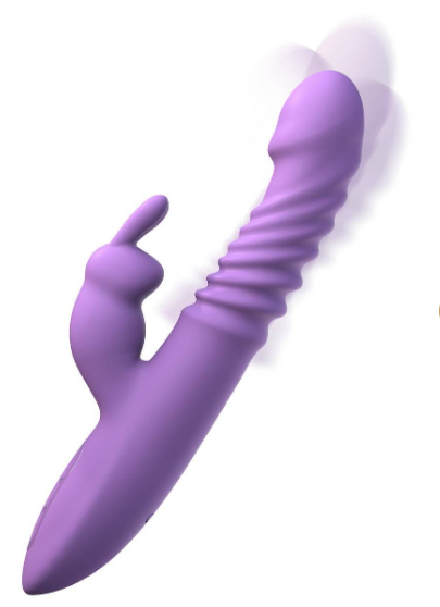 Вибратор-кролик с поступательными движениями, вращением и нагревом Her Thrusting Silicone Rabbit 