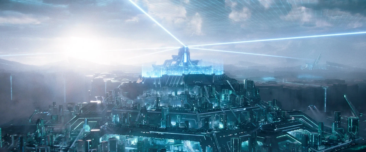 Кадр из фильма «Tron: Ares». Режиссер: Йоаким Рённинг. Производство: Canadian Film or Video Production Tax Credit (CPTC), New Zealand Film Commission, Paradox, Sean Bailey Productions, Walt Disney Pictures