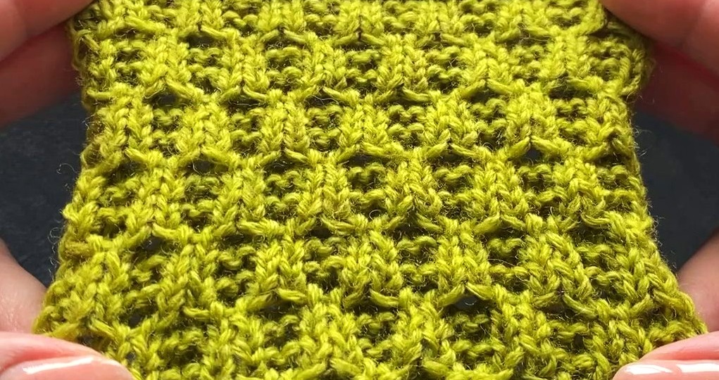 🧶УЗОР "СОТЫ" СПИЦАМИ💚