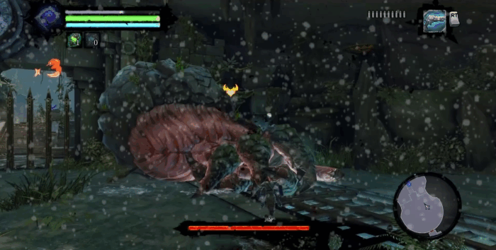 Gif картинка "Убавление полоски здоровья с помощью молота"