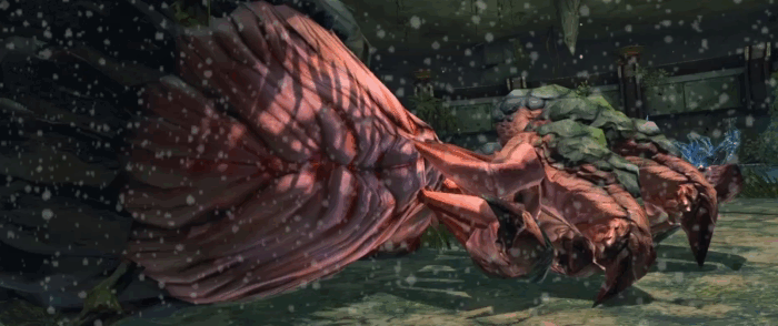 Gif картинка "Красочное добивание Каркиноса"