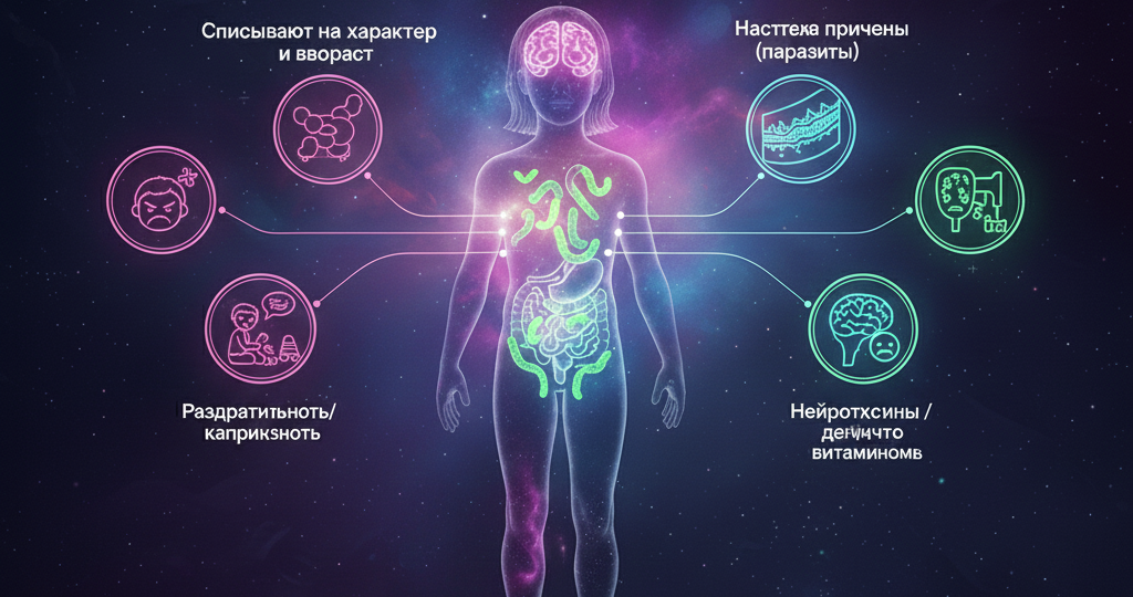 Какие признаки паразитов у детей чаще всего списывают на характер и возраст: