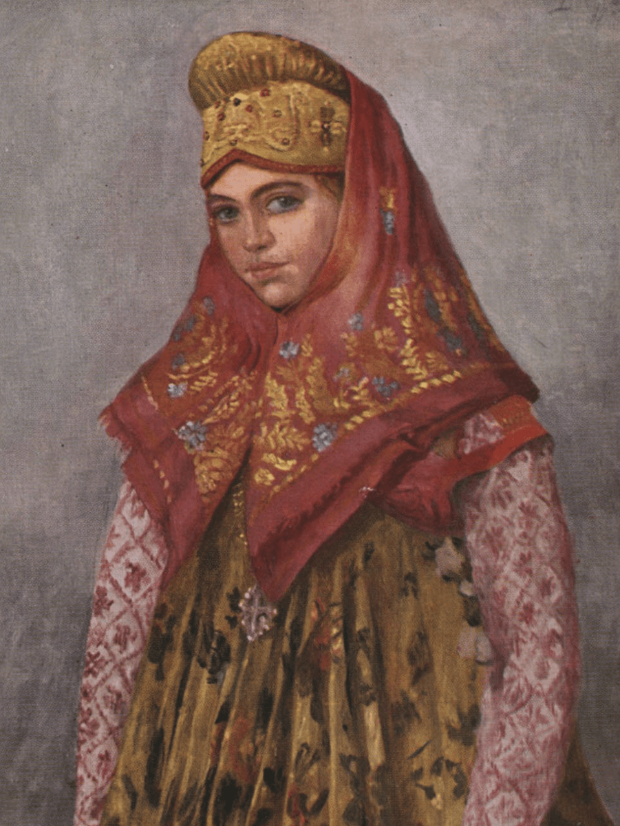 Вологодский сборник. Виктор Кузнецов. Крестьянка. Серия «Русские типы». 1-я треть XX века