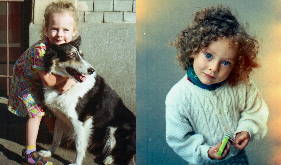 на фото Аглая Тарасова в детстве 