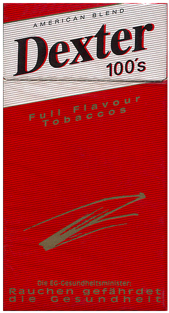 Германия, 2003 год. 19 штук (сотки - 100 мм) с фильтром в коробке с откидной крышкой, обернутой целлофаном. Смола 12 мг, никотин 0,9 мг. Цена (была) 2,65 €. Производитель: Austria Tabak. Владелец торговой марки: Austria Tabak.