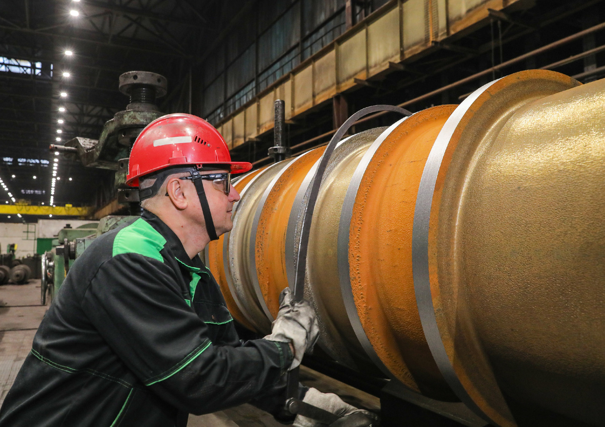Валки — основной рабочий инструмент прокатного стана. Фото Валерия Воронова / «Медиацентр»