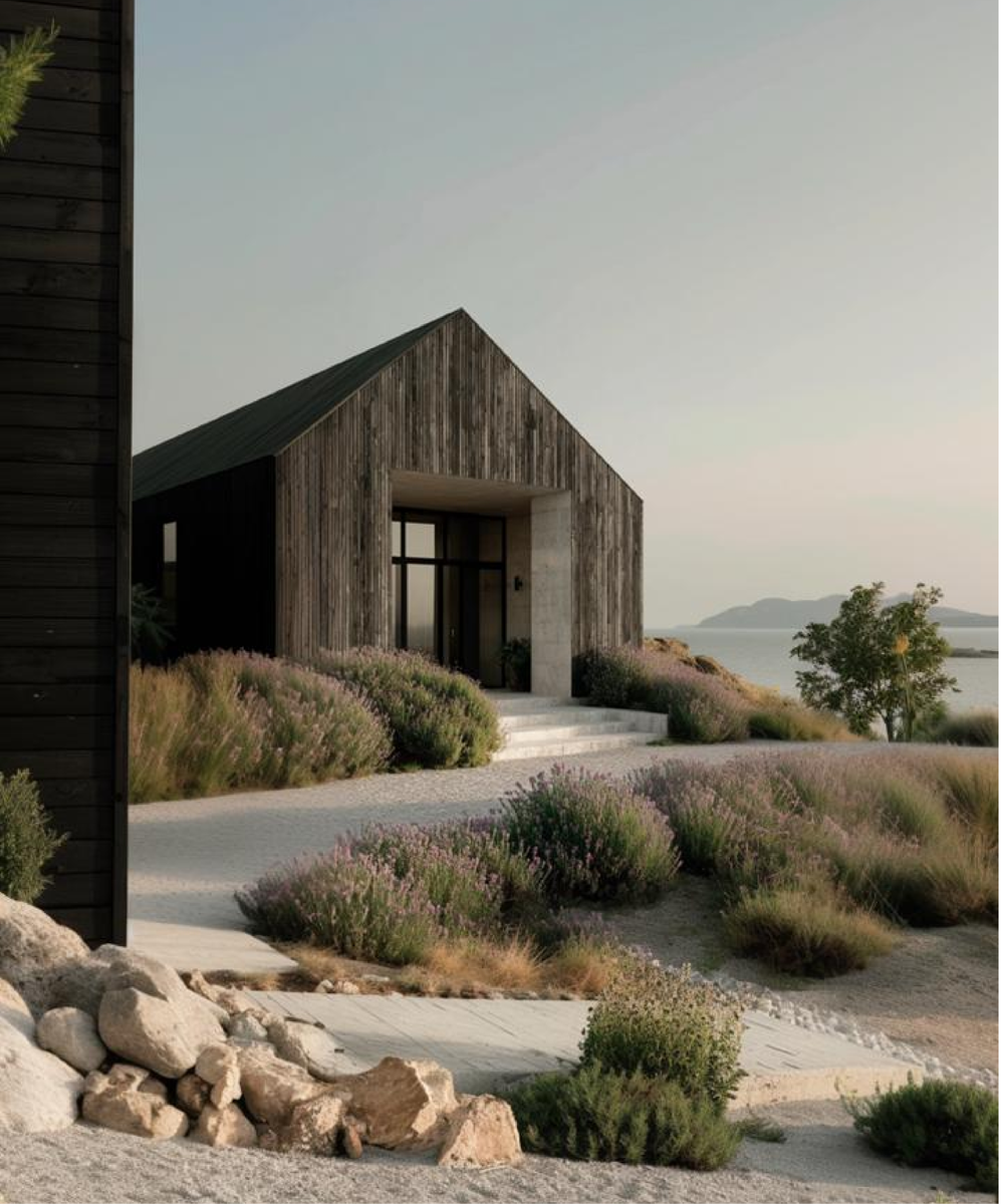 Скандинавский дом в диалоге света и тени. Рендер: KNKO