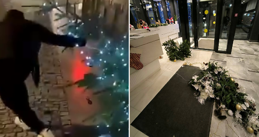 Приезжий сломал пять новогодних елей в центре Москвы, растоптал игрушки и сорвал гирлянды. Причина? Ёлка - харам!