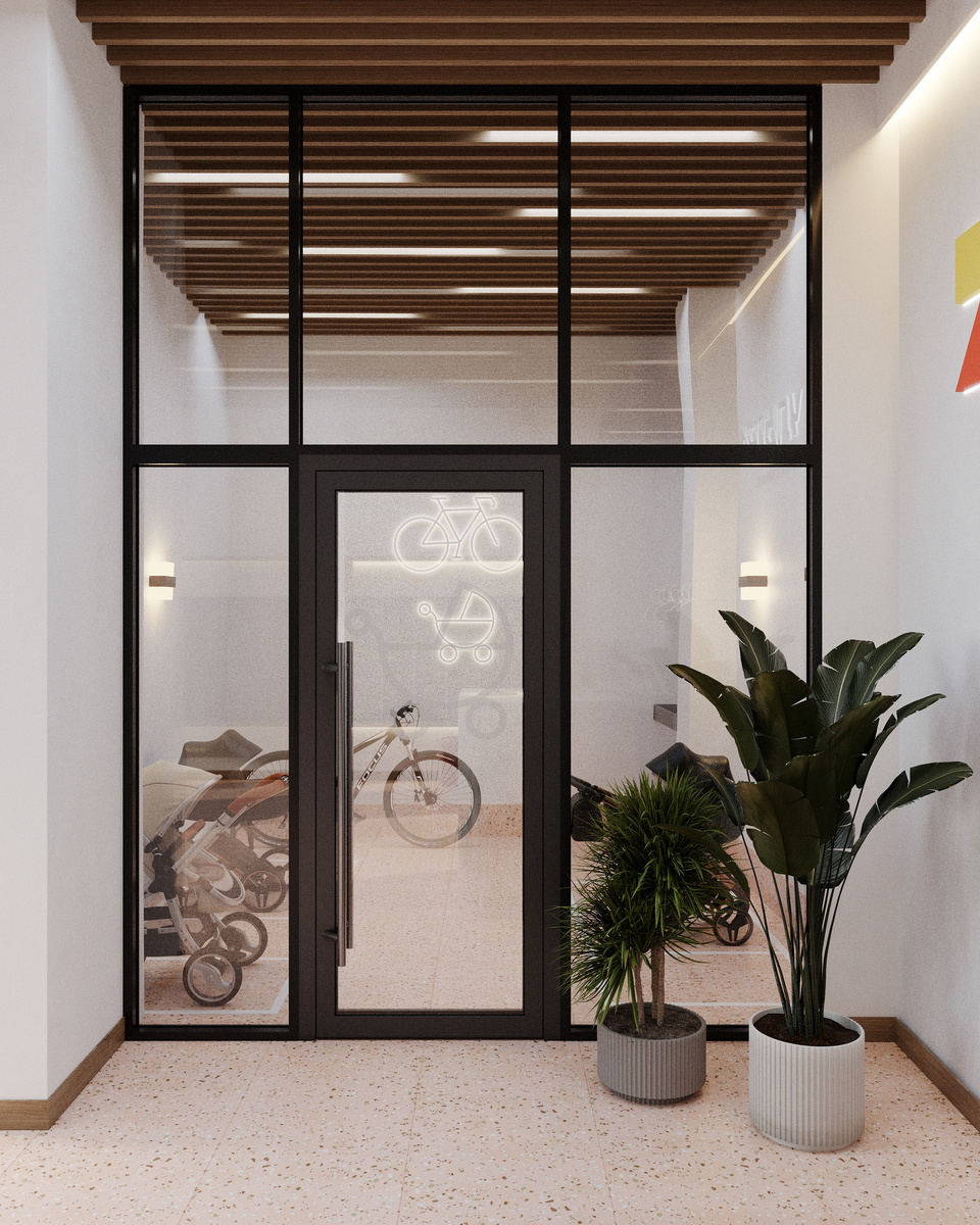 Комната для велосипедов и колясок