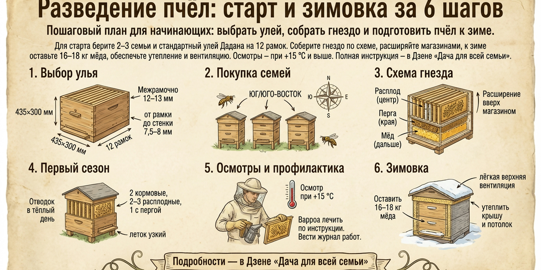 Разведение пчел для начинающих: схемы ульев и подготовка к зиме