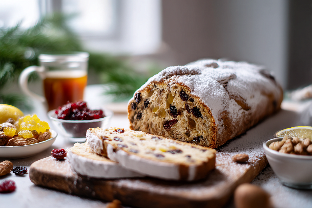   Штоллен — традиционный рождественский кекс, который становится сочнее и ароматнее после выдержки