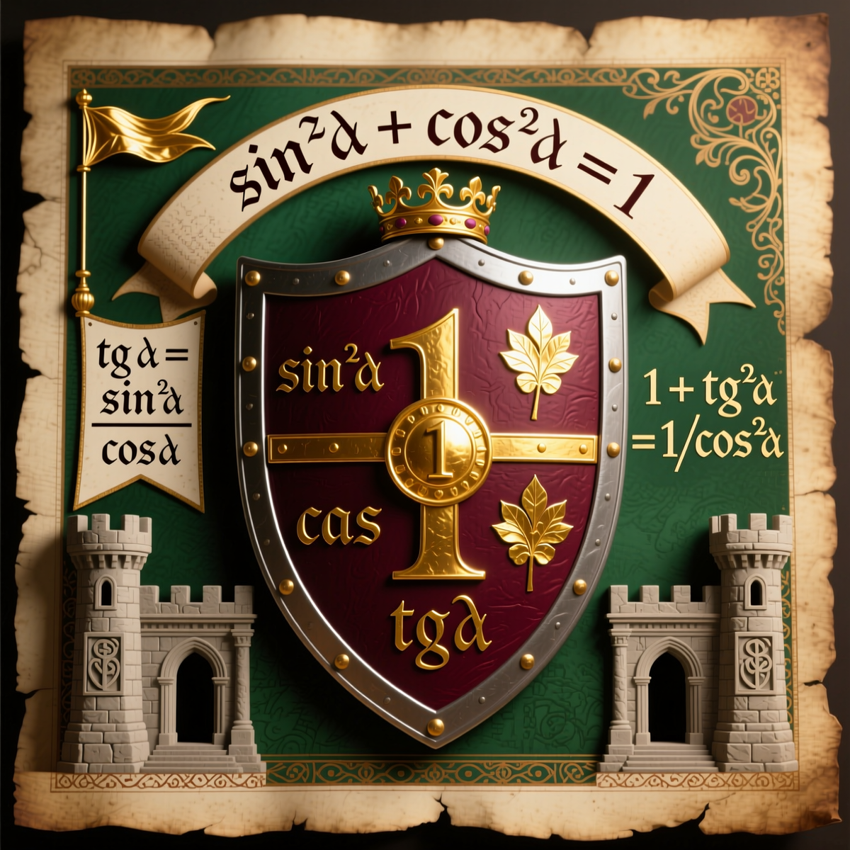 Цель — увидеть форму, а не набор букв. Когда sin² и cos² — два симметричных крыла, а единица — их общая основа, логика связи становится очевидной.