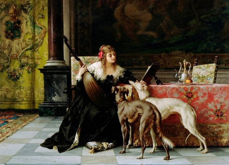 Картина художника Флорана Виллемса (1823-1905) 