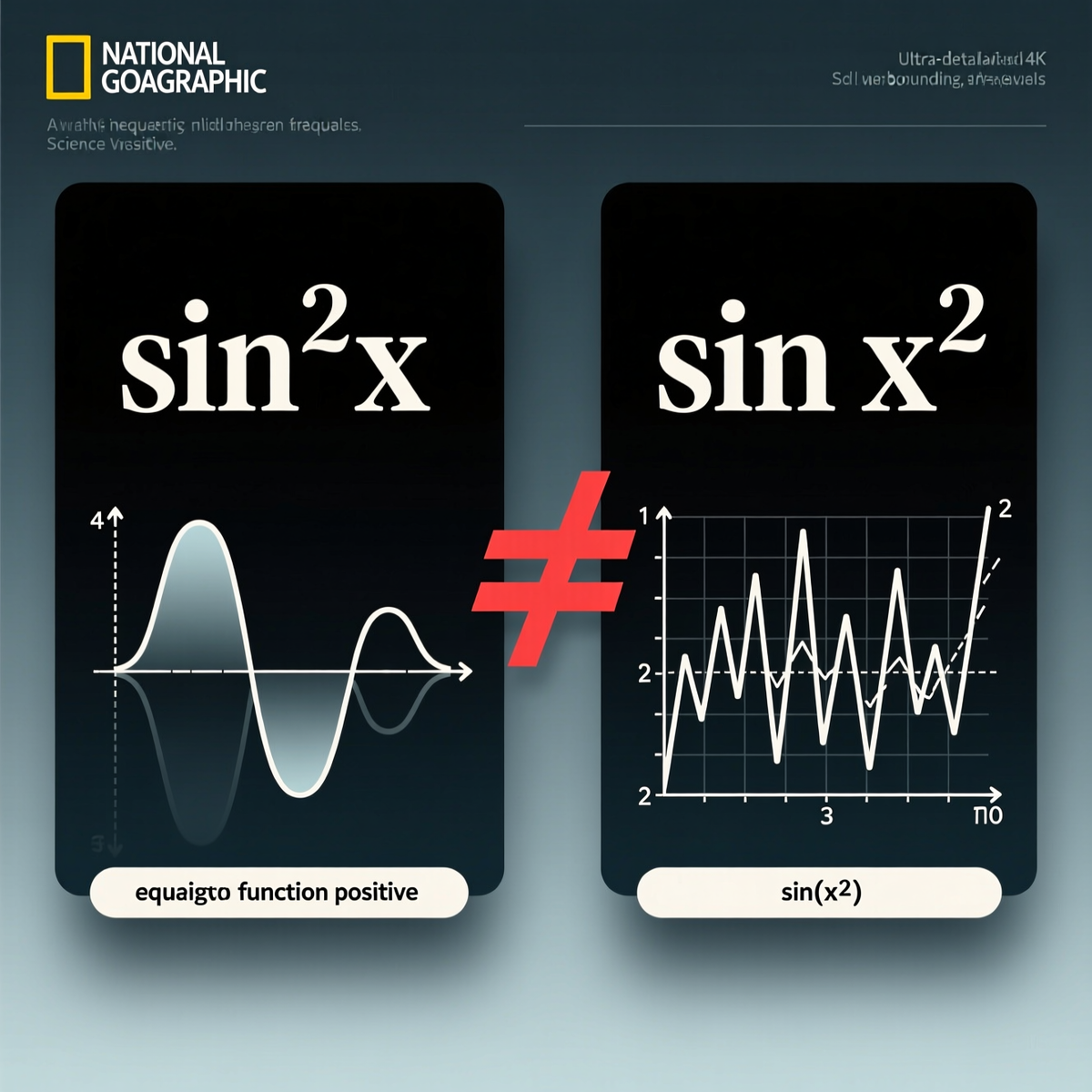 sin²x — это НЕ sin x²! Первое — это синус, всё выражение которого возведено в квадрат. Второе — это синус от квадрата аргумента. Это разные функции вселенной!