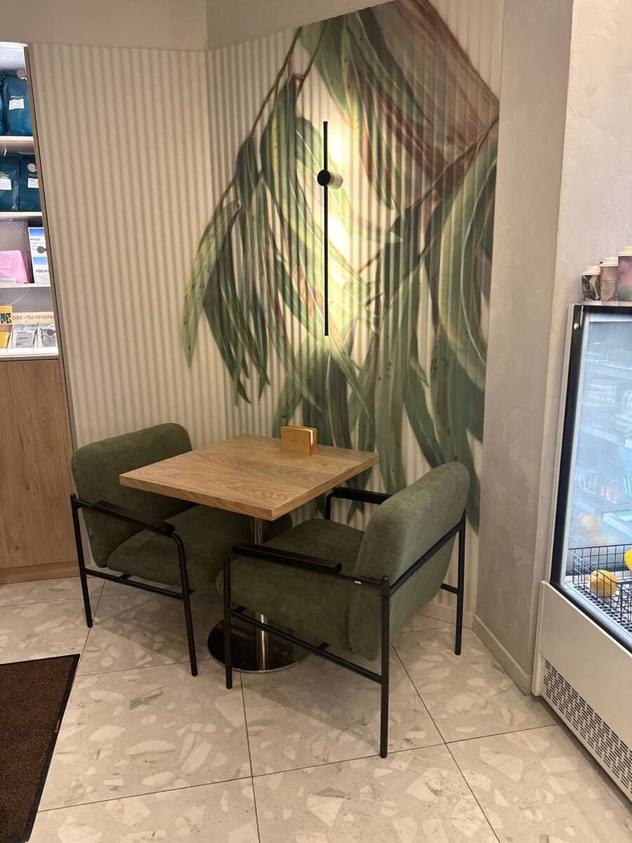 Художественное оформление стен в кофейней 