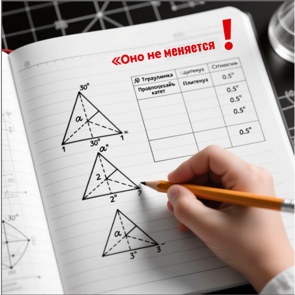 Это фундаментальное открытие: для данного угла эти отношения постоянны, как отпечаток пальца. Неважно, большой треугольник или маленький. Синус и косинус — это просто имена для этих постоянных отношений.