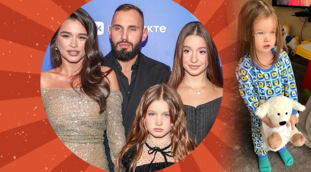 Ксения Бородина с нынешним супругом Николаем Сердюковым и с дочерьми