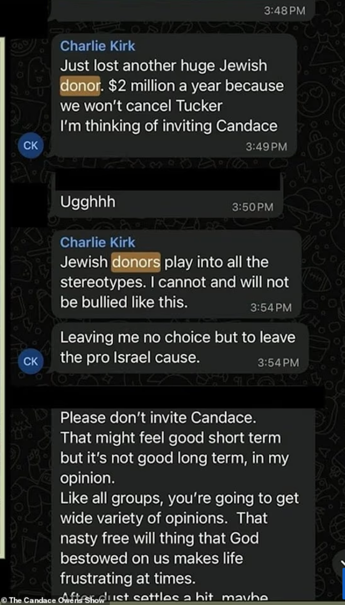 Эта переписка была впервые опубликована на шоу Candace Owens, ее достоверность была подтверждена несколькими участниками переписки.