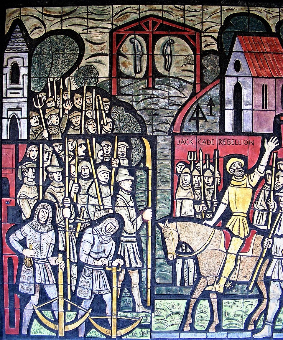 Восстание Джека Кэда, изображённое на фреске Адама Косовски (1965). Источник: Wikimedia Commons