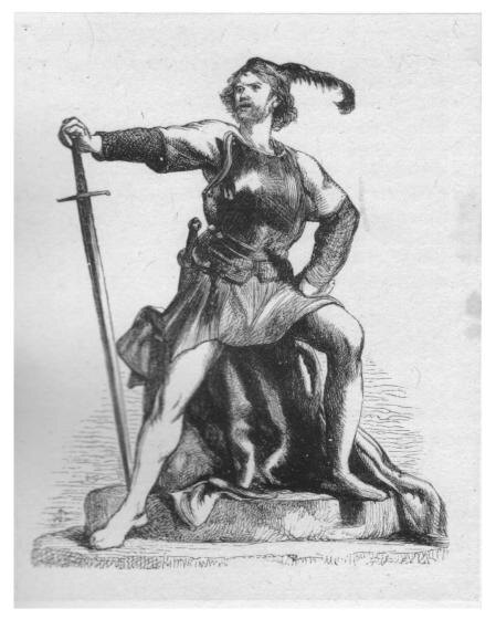 Рисунок Джона Гилберта 1881 года, на котором Джек Кэд сидит на Лондонском камне. Источник: Wikimedia Commons