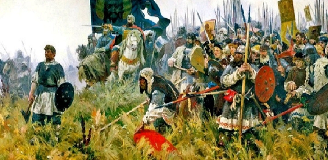 ЗАКАТ И ВНОВЬ РАССВЕТ.. Картина "Утро на Куликовом поле". Художник А.П.Бубнов (Яндекс Картинки - eg.ru)