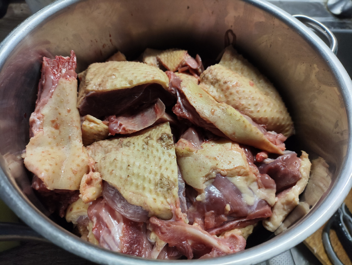 Всего-то половина кастрюльки мяса получилось