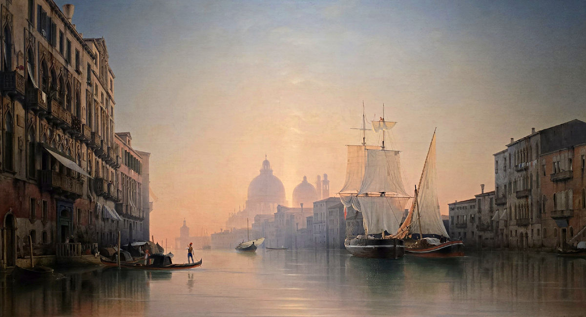 "Вид Большого канала в Венеции", Мордвинов Александр Николаевич, 1853г., из экспонатов выставки