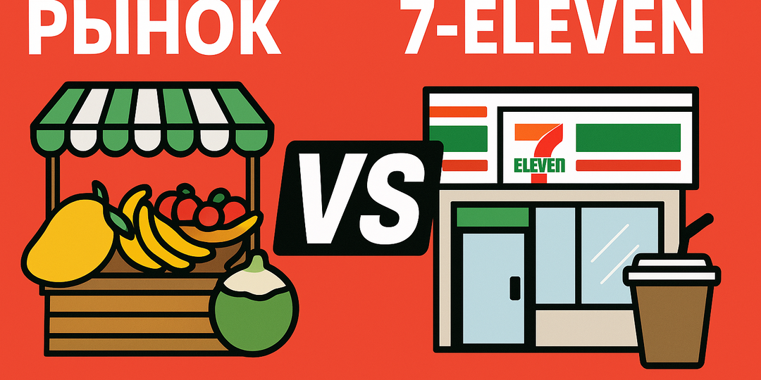 🥊 Рынок vs 7-Eleven в Таиланде: где реально дешевле?