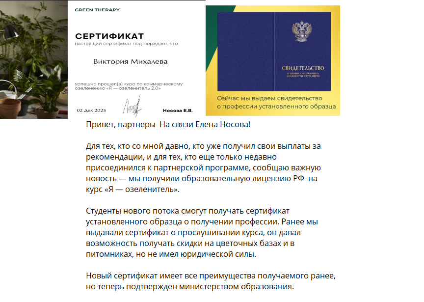 Сертификат подтвержден министерством образования!