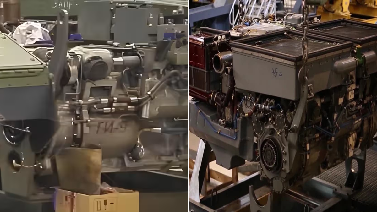 На фотографии: Централизованная трансмиссия (полноценная центральная коробка передач) танка Т-14 «Армата», которую можно внедрить в другие советские и российские танки. Производственный цех УВЗ. Источник фото: @milinfolive