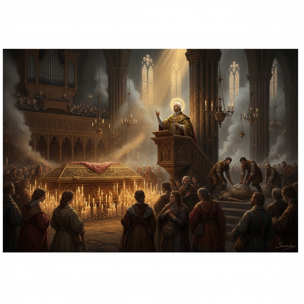 "Панехида Легата", иллюстрация создана сетью Джемини