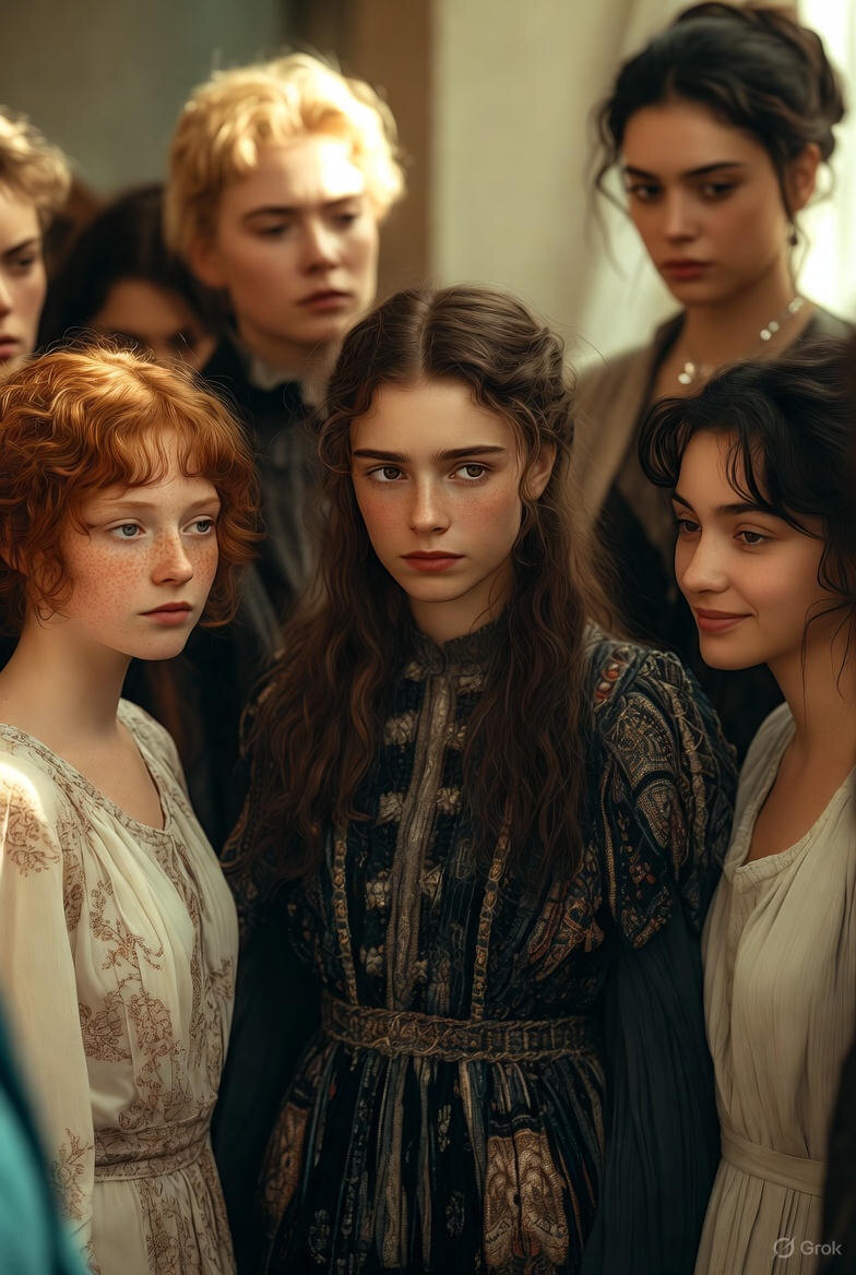 "Героини "Ямы", представительницы древнейшей профессии", иллюстрация создана сетью Грок