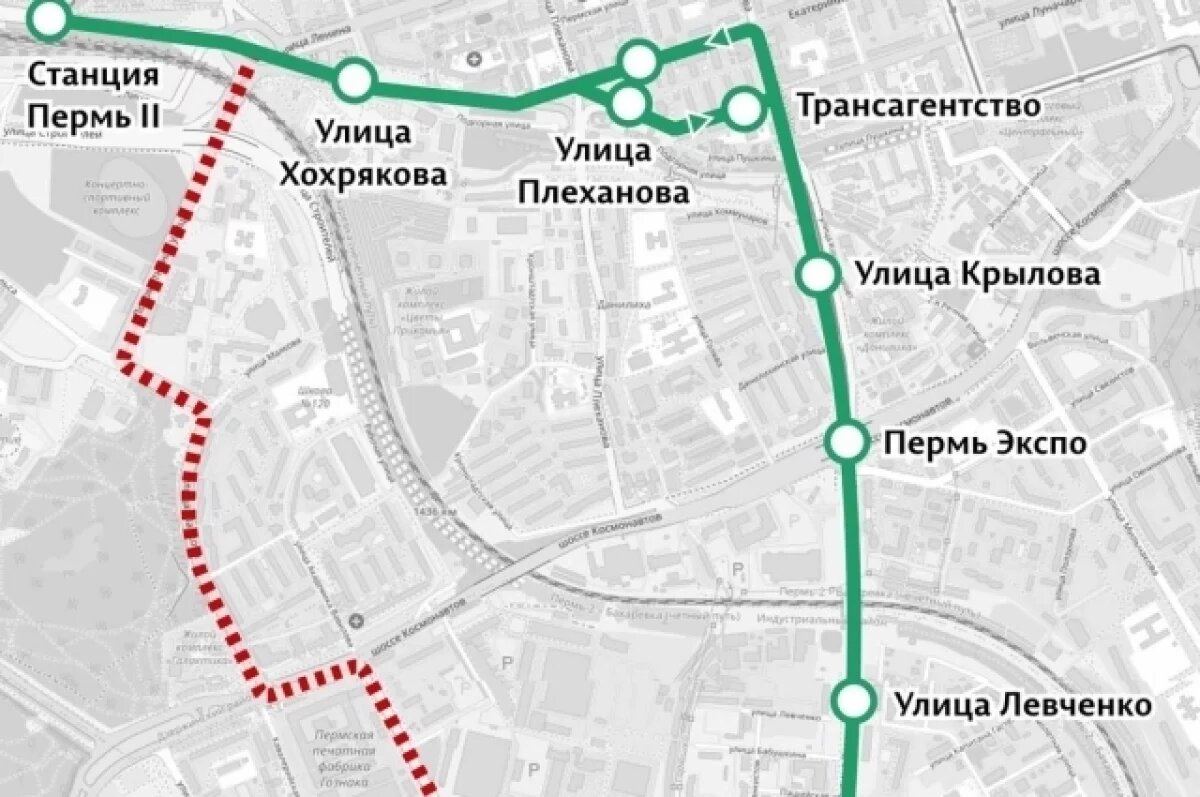    По новому участку улицы Карпинского в Перми пустят автобусы