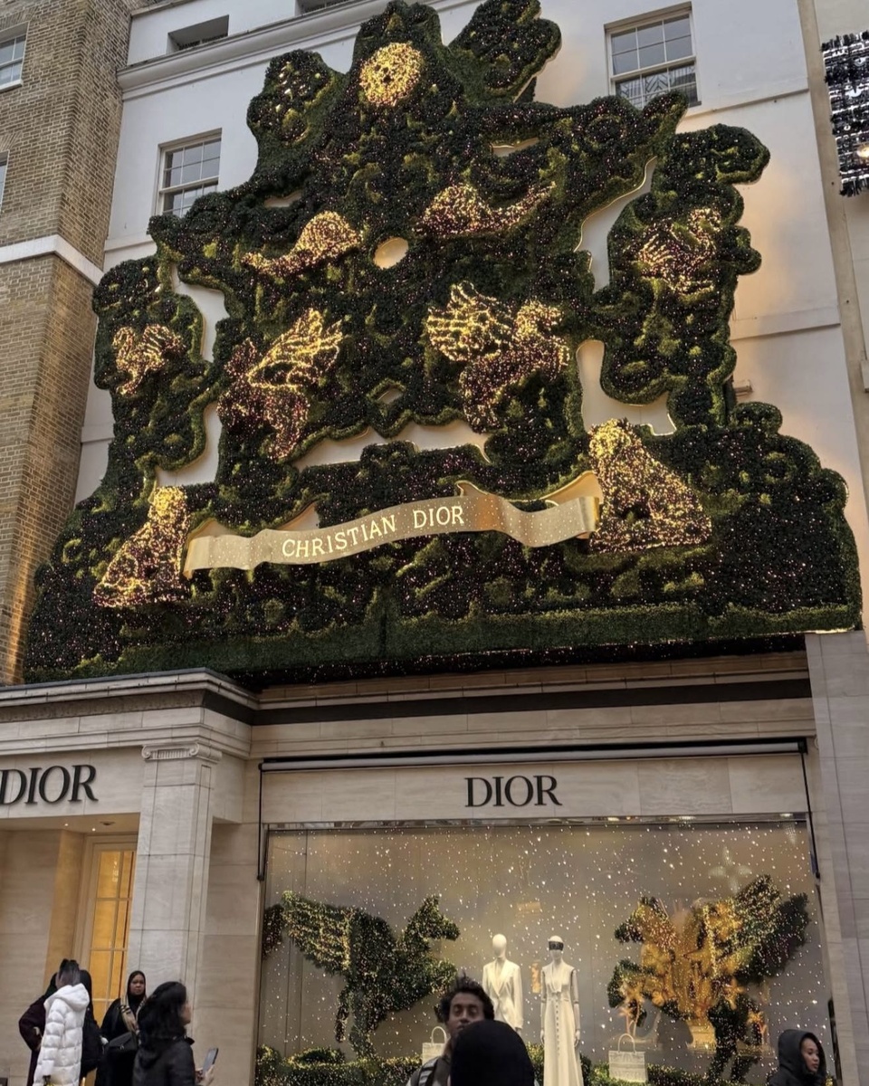 Так украшены европейские бутики прямо сейчас, к Новому 2026 году. 