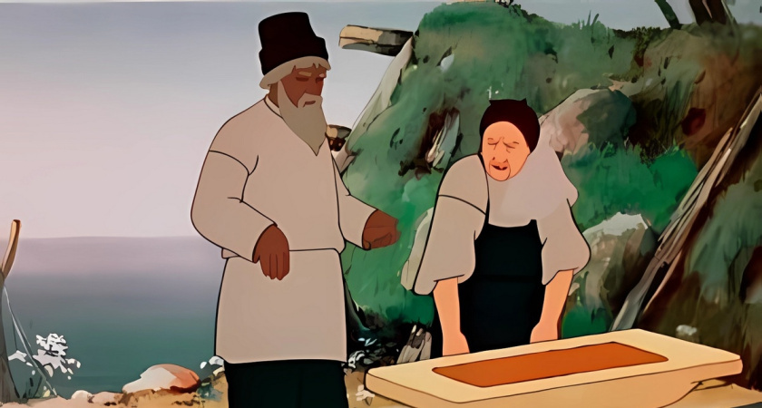    Скриншот из м/ф "Сказка о рыбаке и рыбке"