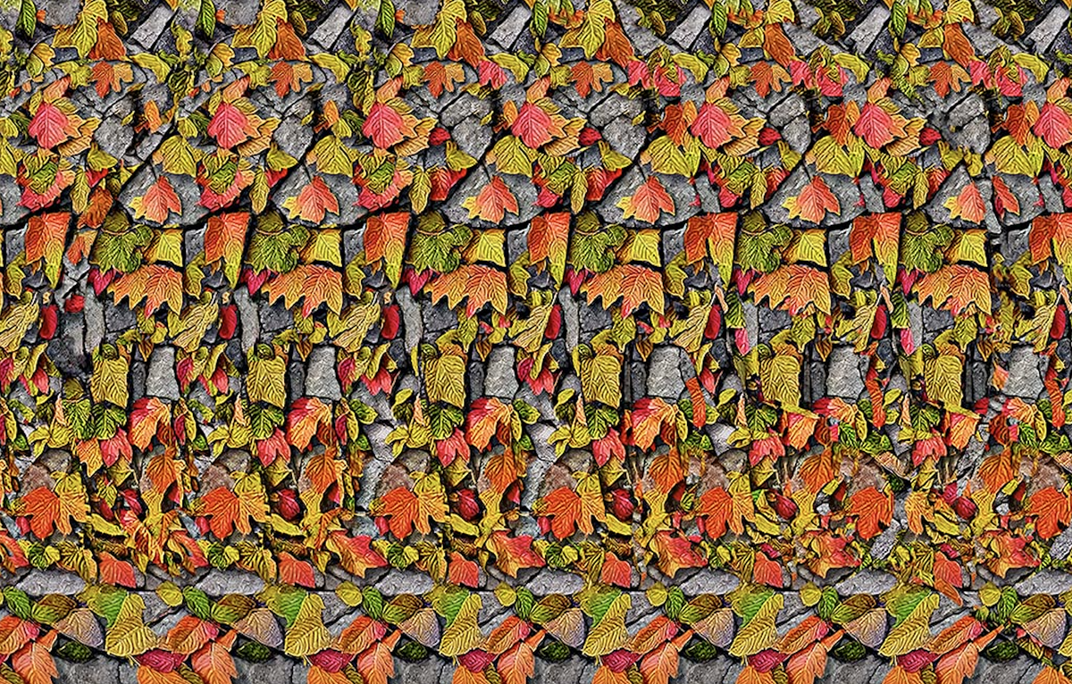 Стереокартинка с 3D-эффектом в хэллоуинском стиле. Отличное стереоизображение для тренировки глаз и поиска тайного сюжета.