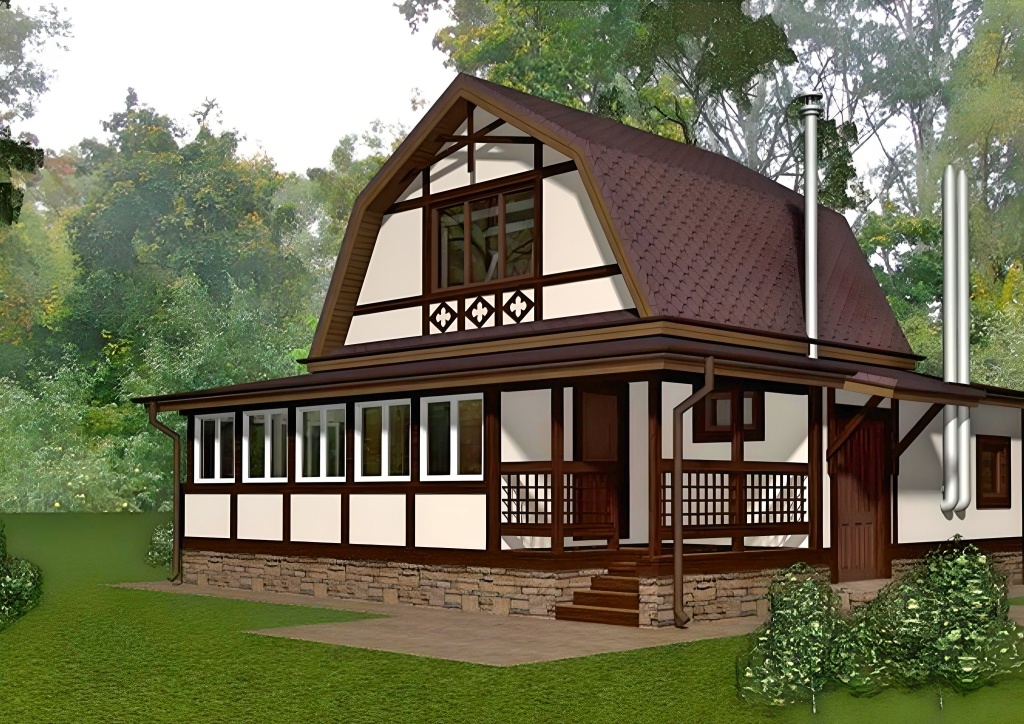 Эскизы пристройки террасы к дому