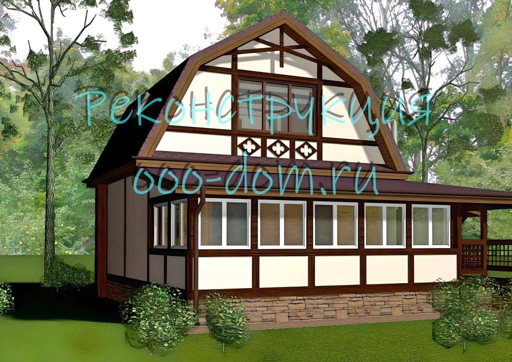 Эскизы пристройки террасы к дому