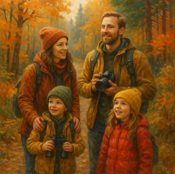 Осенние прогулки по лесу: совмещение спорта и фотоохоты 