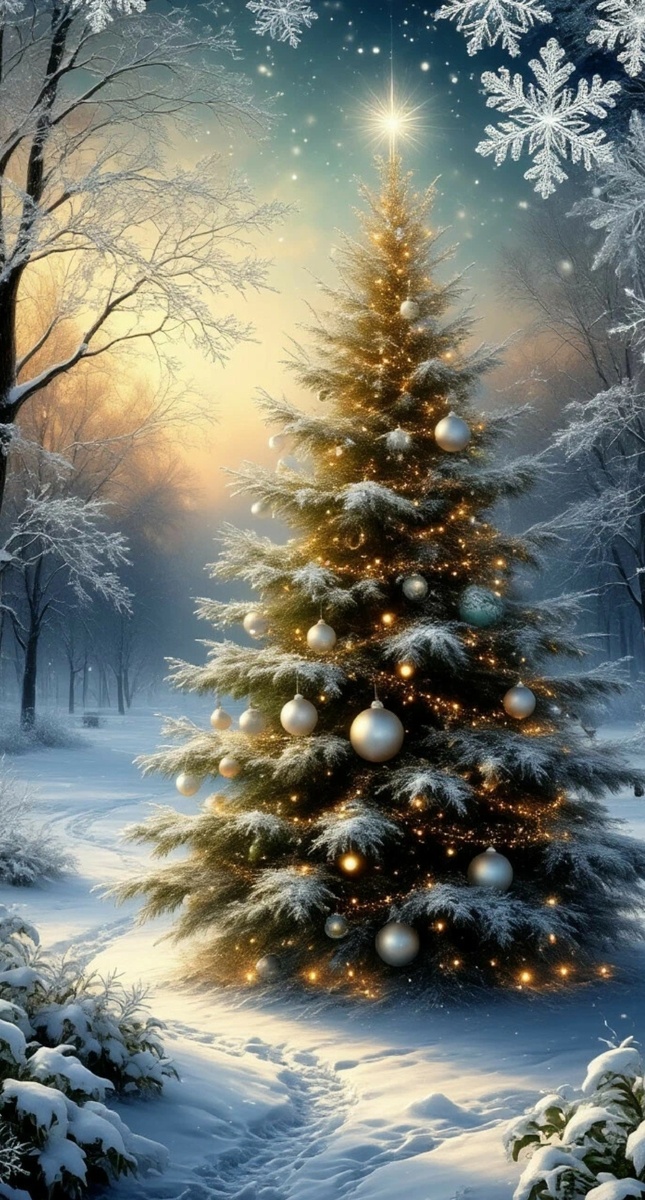 фото нейросеть: елочка нарядная