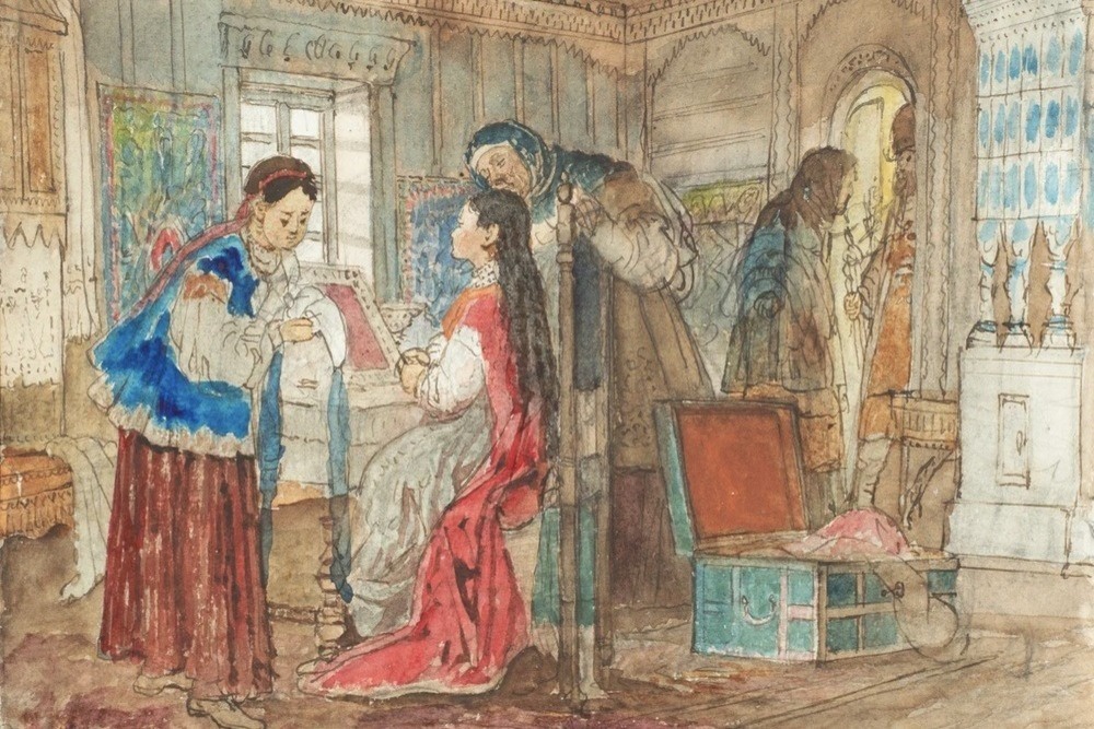    Еще одна русская традиция - сборы невесты на картине передвижника Алексея Корзухина. / Пресс-служба Русского музея