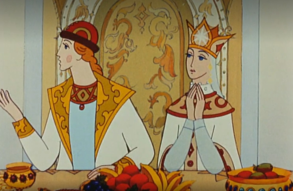 Кадр из мультфильма Сказка о царе Салтане 1984 год