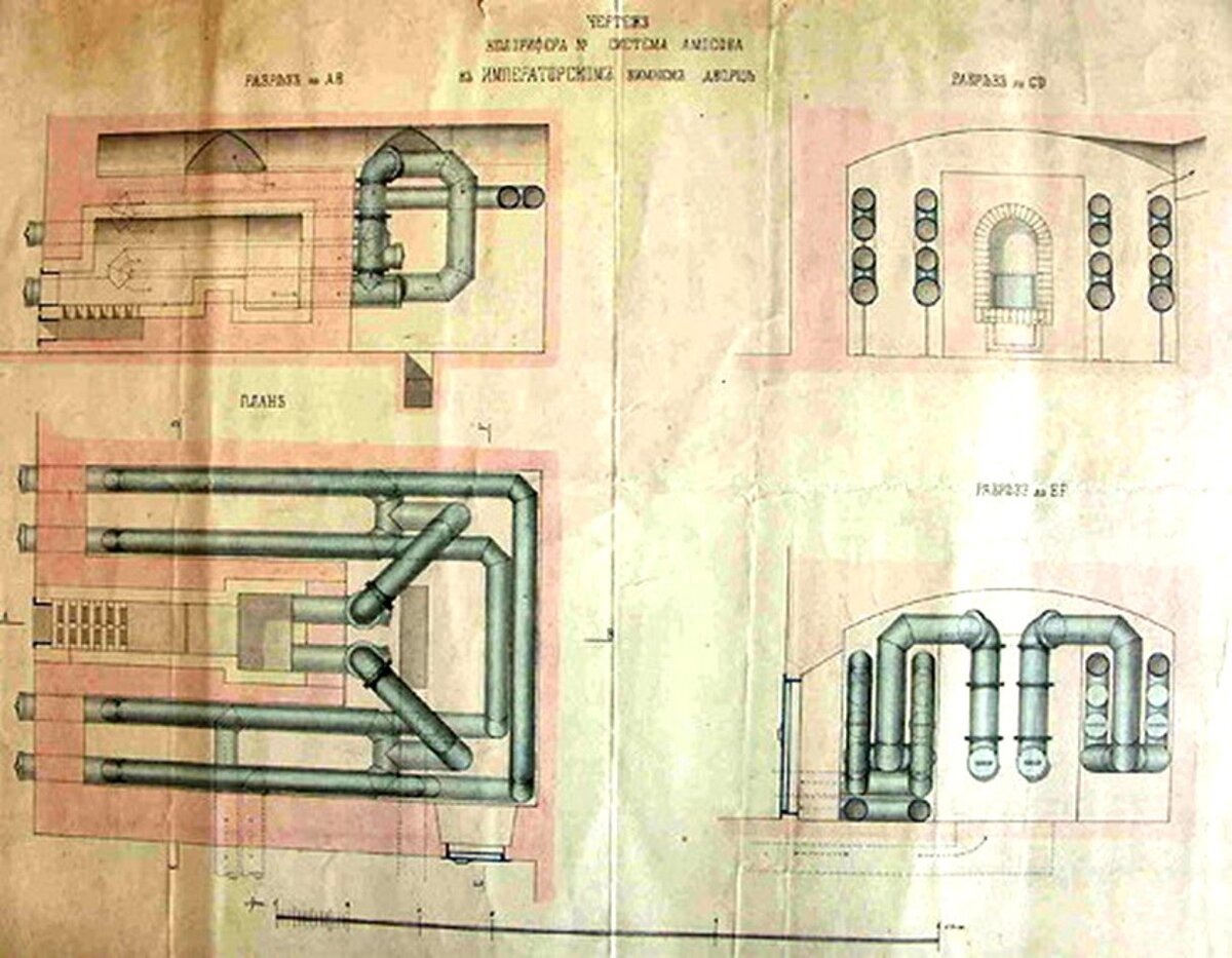 Чертеж калорифера системы Аммосова