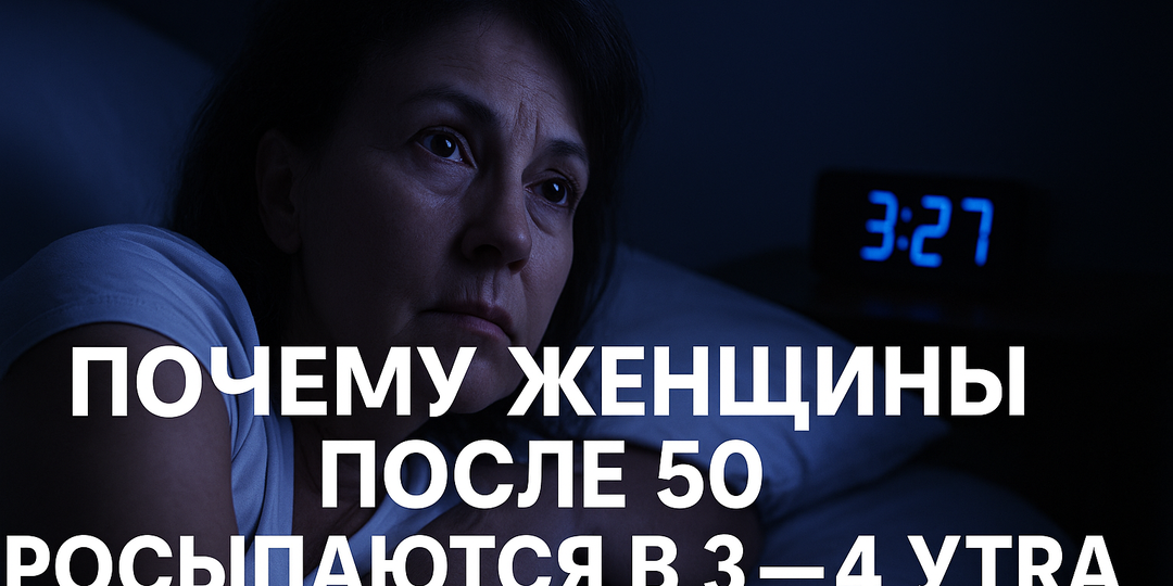 Почему женщины после 50 лет чаще просыпаются в 3–4 утра?