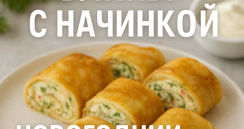 Праздничные блины с начинкой “Новогодний рулет” — просто, эффектно и готово за 20 минут