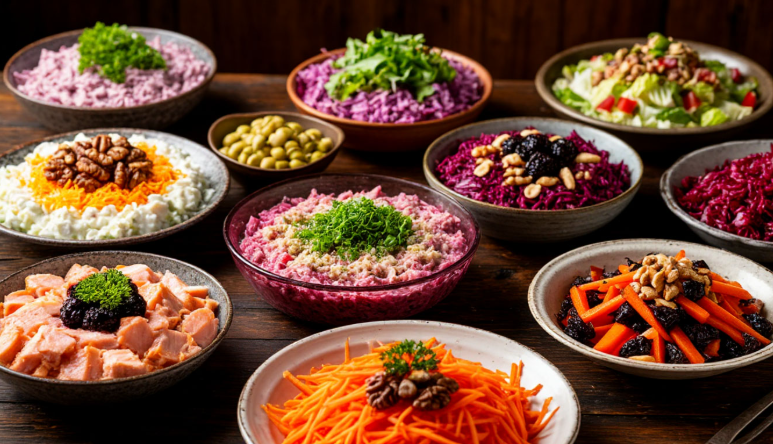 25 салатов на Новогодний стол: готовим быстро, едим с удовольствием...