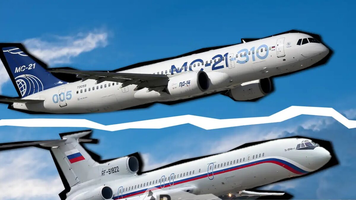    МС-21-310, Ту-154 © коллаж / ridus.ru