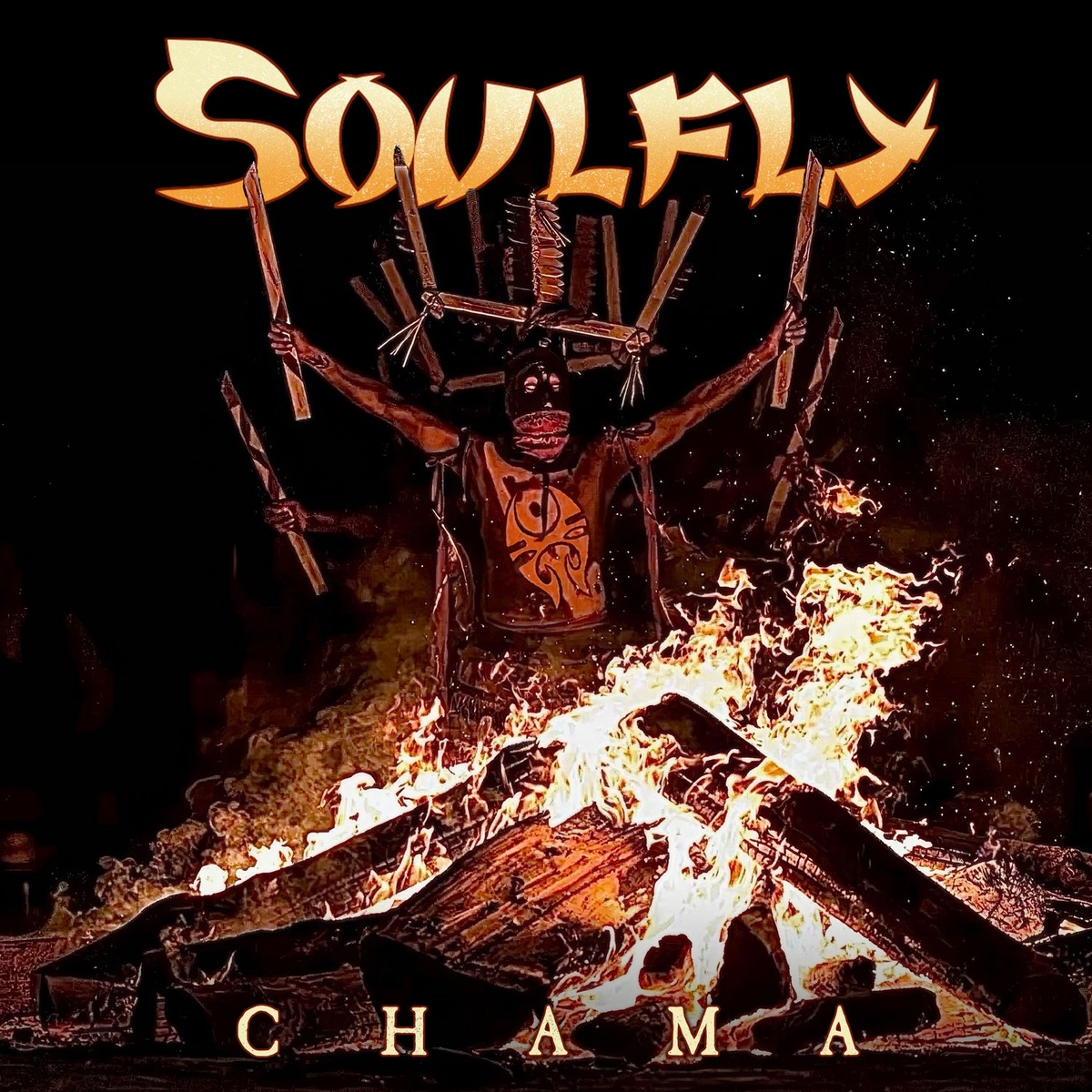  Обложка альбома Soulfly «Chama» (2025)
