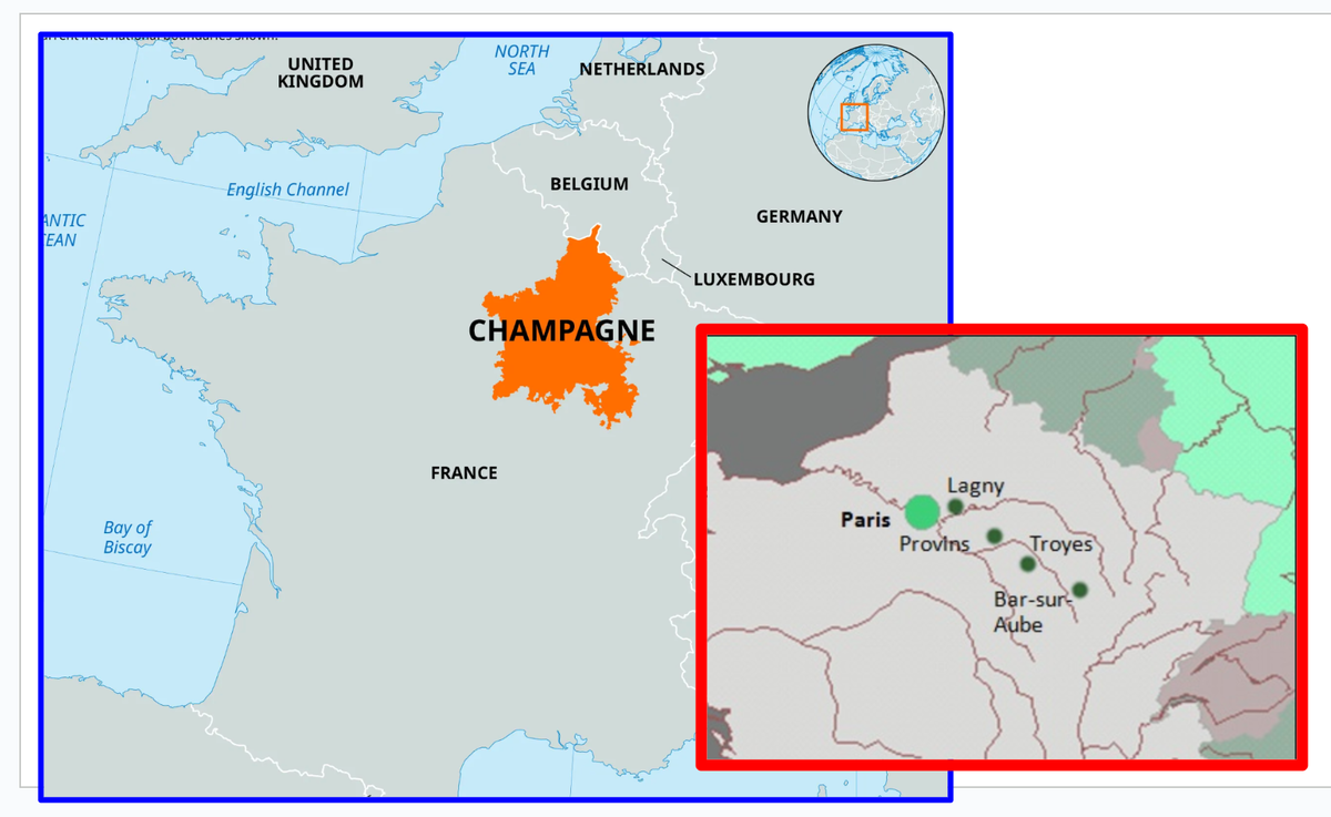 Регион Шампань знаменит не только своими игристыми напитками, но и развитием городской и торговой инфраструктуры в Средние века. 